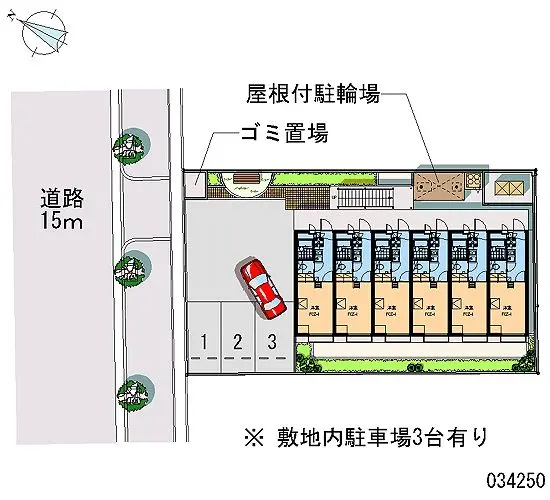 ★手数料０円★三田市南が丘２丁目　月極駐車場（LP）